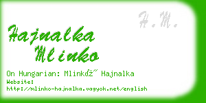 hajnalka mlinko business card